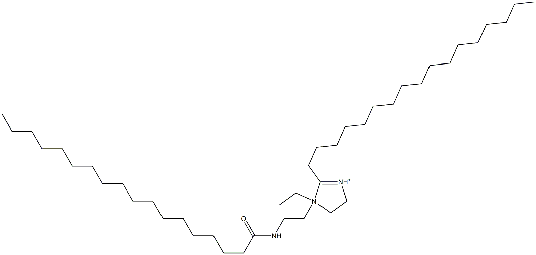 1-Ethyl-2-heptadecyl-4,5-dihydro-1-[2-[(1-oxooctadecyl)amino]ethyl]imidazolium Struktur