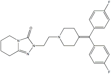 2-[2-[4-[Bis(4-fluorophenyl)methylene]-1-piperidinyl]ethyl]-5,6,7,8-tetrahydro-1,2,4-triazolo[4,3-a]pyridin-3(2H)-one Struktur