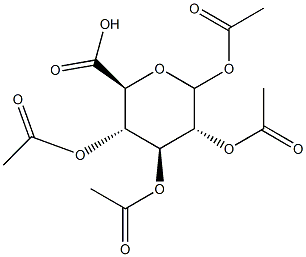 1-O,2-O,3-O,4-O-Tetraacetyl-D-glucopyranuronic acid Struktur