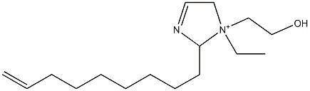 1-Ethyl-1-(2-hydroxyethyl)-2-(8-nonenyl)-3-imidazoline-1-ium Struktur