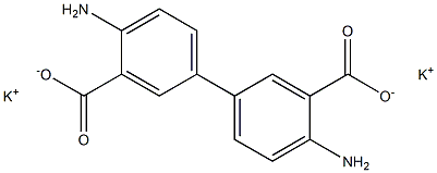 4,4'-Diamino-1,1'-biphenyl-3,3'-dicarboxylic acid dipotassium salt Struktur