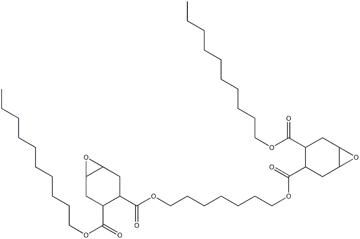 Bis[2-(decyloxycarbonyl)-4,5-epoxy-1-cyclohexanecarboxylic acid]1,7-heptanediyl ester Struktur