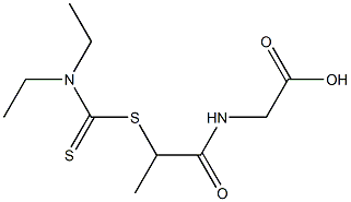 N-[2-[(Diethylthiocarbamoyl)thio]propionyl]glycine Struktur