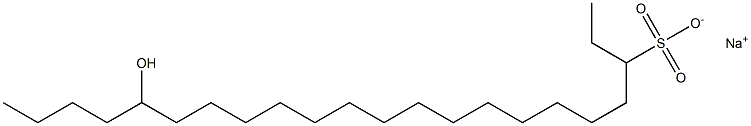 18-Hydroxydocosane-3-sulfonic acid sodium salt Struktur