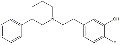 N-Propyl-N-(2-phenylethyl)-2-(4-fluoro-3-hydroxyphenyl)ethylamine Struktur