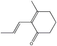 3-Methyl-2-[(E)-1-propenyl]-2-cyclohexen-1-one Struktur