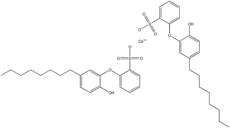 Bis(2'-hydroxy-5'-octyl[oxybisbenzene]-2-sulfonic acid)calcium salt Struktur