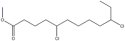 5,10-Dichlorododecanoic acid methyl ester Struktur