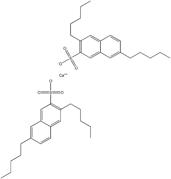 Bis(3,7-dipentyl-2-naphthalenesulfonic acid)calcium salt Struktur