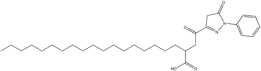 3-(3-Carboxy-1-oxohenicosyl)-1-phenyl-2-pyrazolin-5-one Struktur