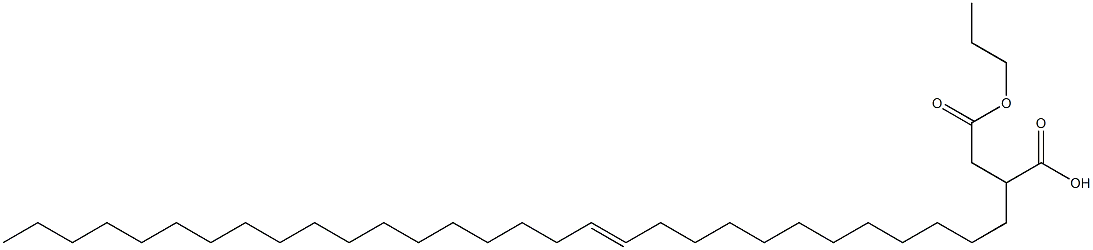 2-(12-Triacontenyl)succinic acid 1-hydrogen 4-propyl ester Struktur