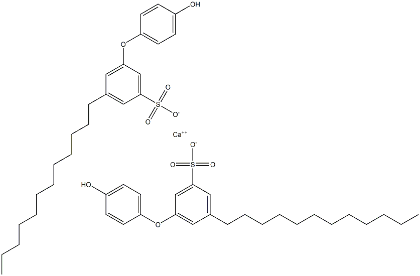 Bis(4'-hydroxy-5-dodecyl[oxybisbenzene]-3-sulfonic acid)calcium salt Struktur