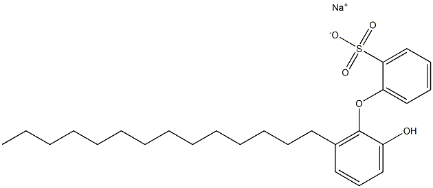 2'-Hydroxy-6'-tetradecyl[oxybisbenzene]-2-sulfonic acid sodium salt Struktur