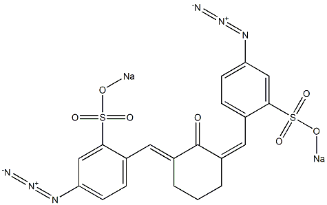 2,6-Bis[[4-azido-2-(sodiosulfo)phenyl]methylene]cyclohexanone Struktur