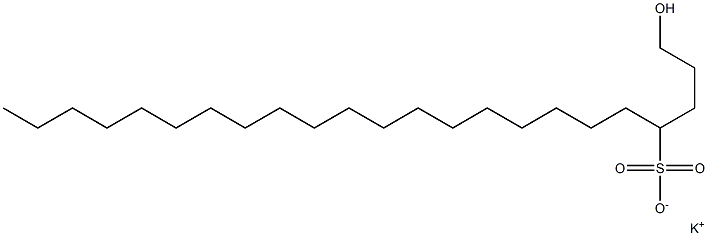 1-Hydroxytricosane-4-sulfonic acid potassium salt Struktur