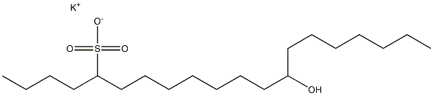 13-Hydroxyicosane-5-sulfonic acid potassium salt Struktur