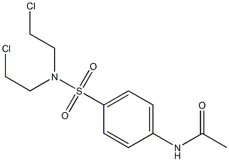 4'-[Bis(2-chloroethyl)sulfamoyl]acetanilide Struktur