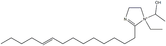 1-Ethyl-1-(1-hydroxyethyl)-2-(9-tetradecenyl)-2-imidazoline-1-ium Struktur