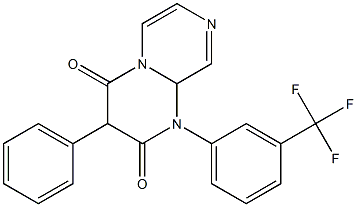 1-[3-(Trifluoromethyl)phenyl]-3-phenyl-1,9a-dihydro-2H-pyrazino[1,2-a]pyrimidine-2,4(3H)-dione Struktur