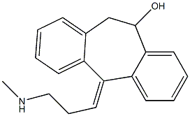 5-[(E)-3-(Methylamino)propylidene]-10,11-dihydro-5H-dibenzo[a,d]cyclohepten-10-ol Struktur