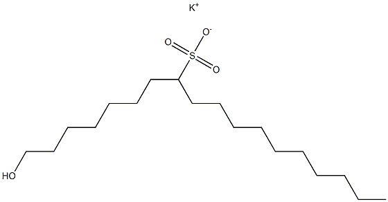 1-Hydroxyoctadecane-8-sulfonic acid potassium salt Struktur