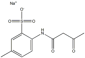 2-(Acetoacetylamino)-5-methylbenzenesulfonic acid sodium salt Struktur