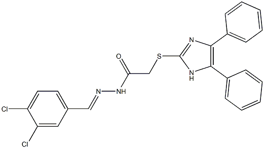 N'-[3,4-Dichlorobenzylidene]-2-[(4,5-diphenyl-1H-imidazol-2-yl)thio]acetohydrazide Struktur