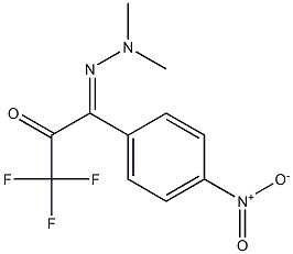 1-(p-Nitrophenyl)-1-(dimethylhydrazono)-3,3,3-trifluoro-2-propanone Struktur