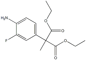 2-Methyl-2-(3-fluoro-4-aminophenyl)malonic acid diethyl ester Struktur