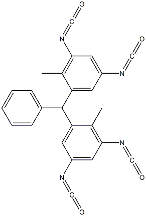 Bis(3,5-diisocyanato-2-methylphenyl)phenylmethane Struktur