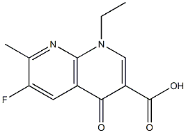 1-Ethyl-1,4-dihydro-6-fluoro-7-methyl-4-oxo-1,8-naphthyridine-3-carboxylic acid Struktur