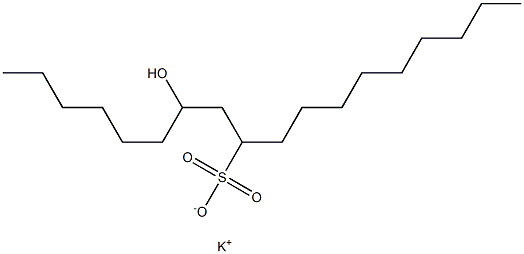 7-Hydroxyoctadecane-9-sulfonic acid potassium salt Struktur