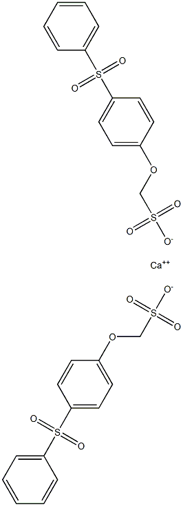 Bis[p-(phenylsulfonyl)phenoxymethanesulfonic acid]calcium salt Struktur