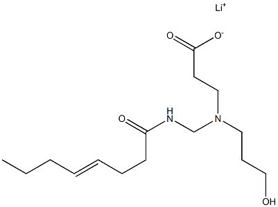 3-[N-(3-Hydroxypropyl)-N-(4-octenoylaminomethyl)amino]propionic acid lithium salt Struktur