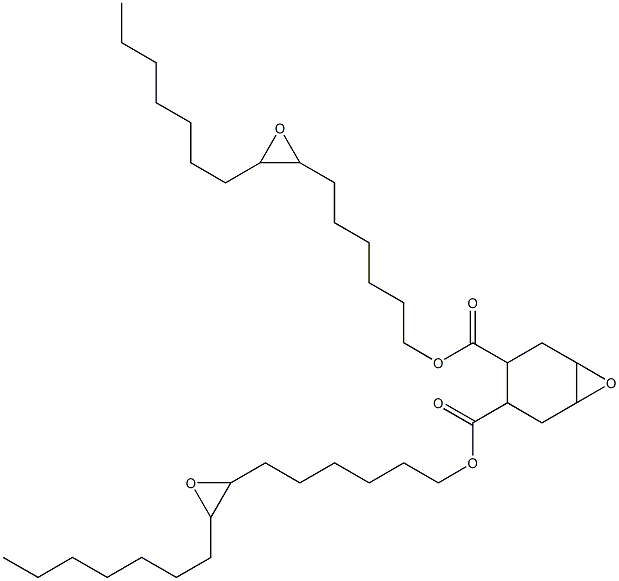 7-Oxabicyclo[4.1.0]heptane-3,4-dicarboxylic acid bis(7,8-epoxypentadecan-1-yl) ester Struktur