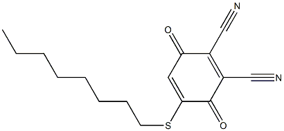 2,3-Dicyano-5-(octylthio)-1,4-benzoquinone Struktur