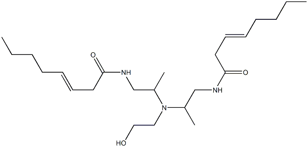 N,N'-[2-Hydroxyethyliminobis(2-methyl-2,1-ethanediyl)]bis(3-octenamide) Struktur