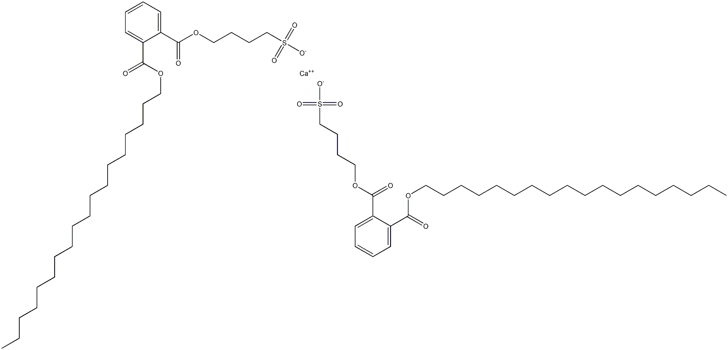 Bis[4-[(2-octadecyloxycarbonylphenyl)carbonyloxy]butane-1-sulfonic acid]calcium salt Struktur