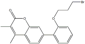 7-[2-(3-Bromopropoxy)phenyl]-3,4-dimethyl-2H-1-benzopyran-2-one Struktur