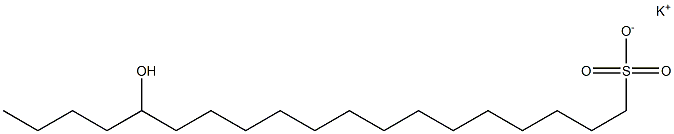 15-Hydroxynonadecane-1-sulfonic acid potassium salt Struktur