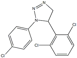 1-(4-Chlorophenyl)-5-(2,6-dichlorophenyl)-4,5-dihydro-1H-1,2,3-triazole Struktur