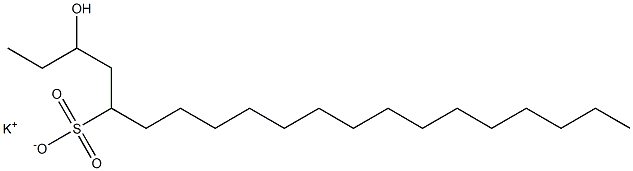 3-Hydroxyicosane-5-sulfonic acid potassium salt Struktur