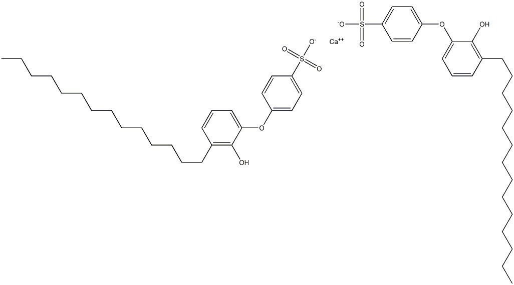 Bis(2'-hydroxy-3'-tetradecyl[oxybisbenzene]-4-sulfonic acid)calcium salt Struktur