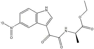 N-[[(5-Nitro-1H-indol-3-yl)carbonyl]carbonyl]-D-alanine ethyl ester Struktur