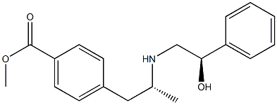 4-[(R)-2-[[(R)-2-Hydroxy-2-phenylethyl]amino]propyl]benzoic acid methyl ester Struktur