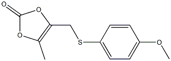 4-[[(4-Methoxyphenyl)thio]methyl]-5-methyl-1,3-dioxol-2-one Struktur