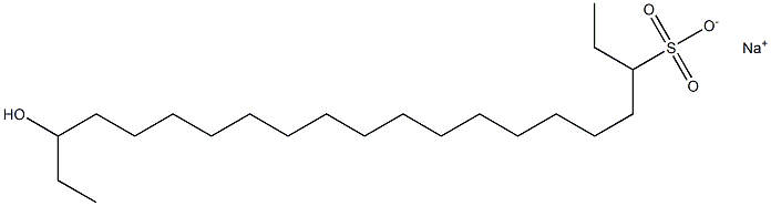 19-Hydroxyhenicosane-3-sulfonic acid sodium salt Struktur