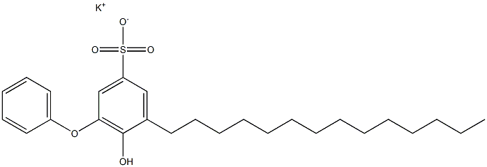 6-Hydroxy-5-tetradecyl[oxybisbenzene]-3-sulfonic acid potassium salt Struktur