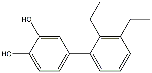 4-(2,3-Diethylphenyl)benzene-1,2-diol Struktur