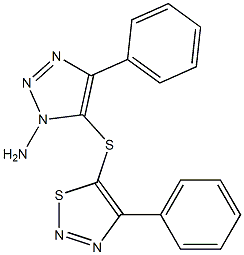 5-(1-Amino-4-phenyl-1H-1,2,3-triazol-5-ylthio)-4-phenyl-1,2,3-thiadiazole Struktur